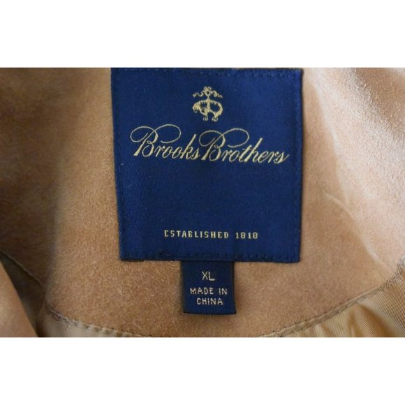 Men's Brooks Brothers Tan Soft Suede Jacket XL - Picture 9 of 12